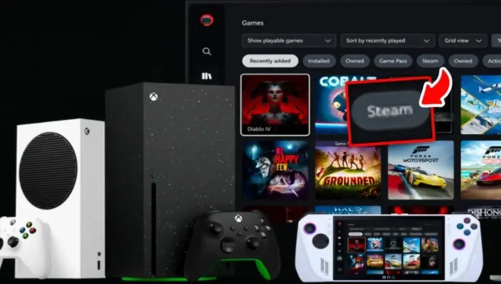 Steam aparece en la tienda de Xbox