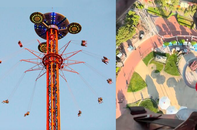 Pánico en el Parque de Atracciones de Madrid: colgados a 80 metros de altura
