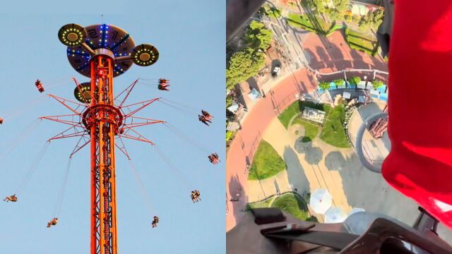 Pánico en el Parque de Atracciones de Madrid: colgados a 80 metros de altura