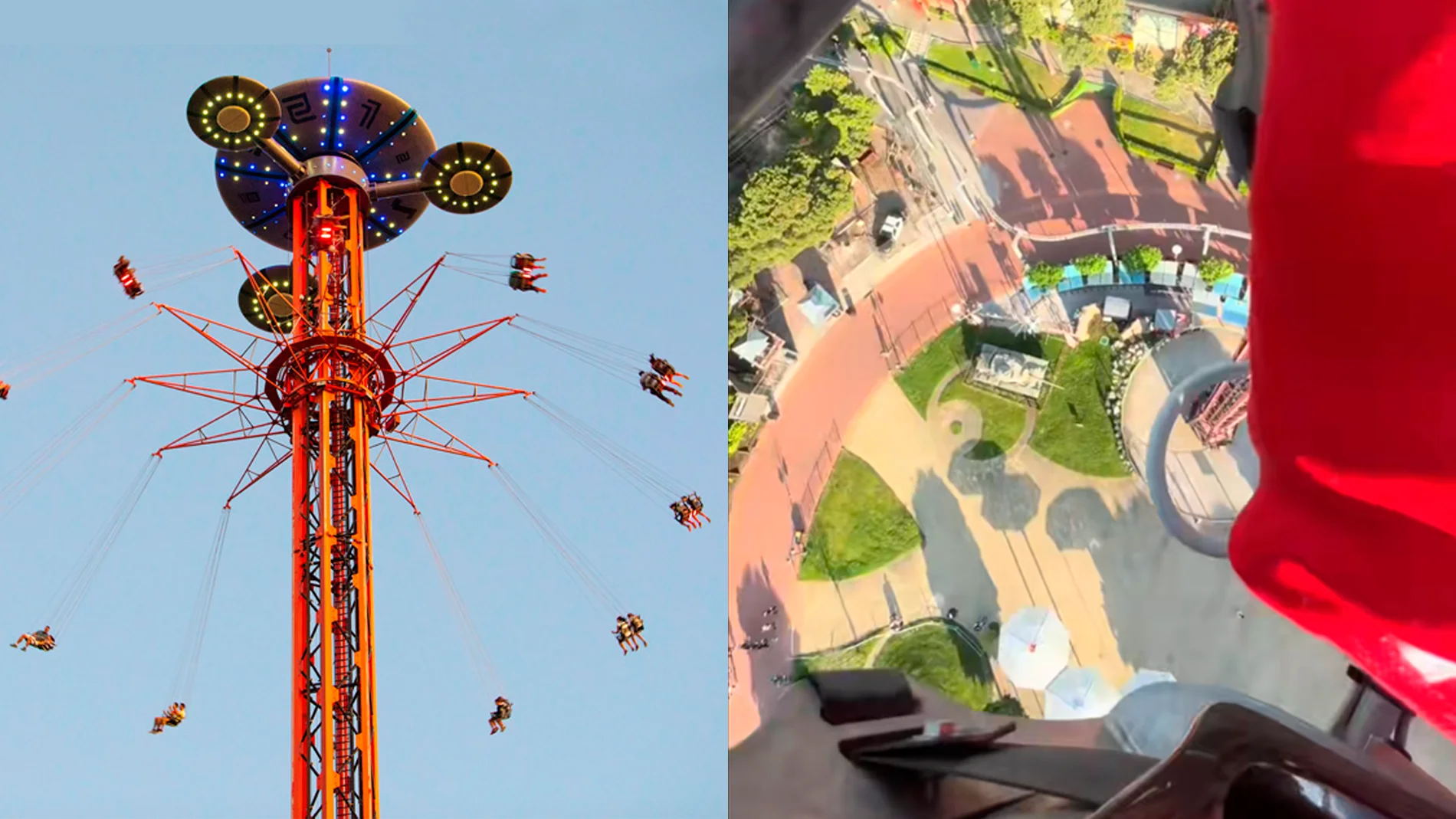 Pánico en el Parque de Atracciones de Madrid: colgados a 80 metros de altura