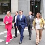 Alfonso Fernández Mañueco asiste a la Junta Directiva del PP Nacional junto a Isabel Blanco, Ricardo Gavilanes, Francisco Vázquez y María González Corral