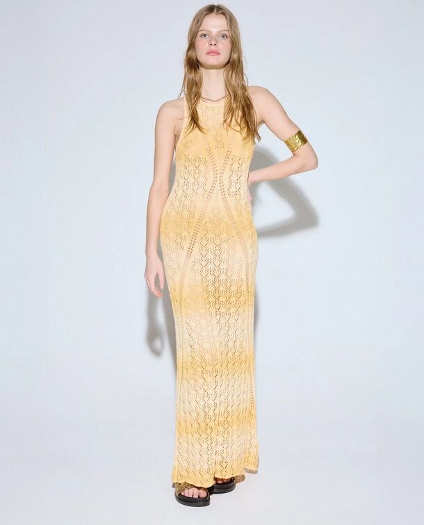 Vestido crochet.