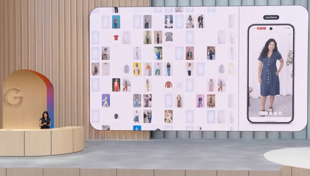 Probador virtual de ropa de Google AI Mode