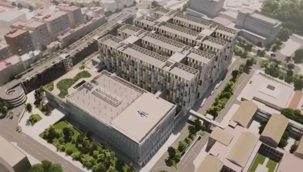 Recreación del futuro complejo hospitalario