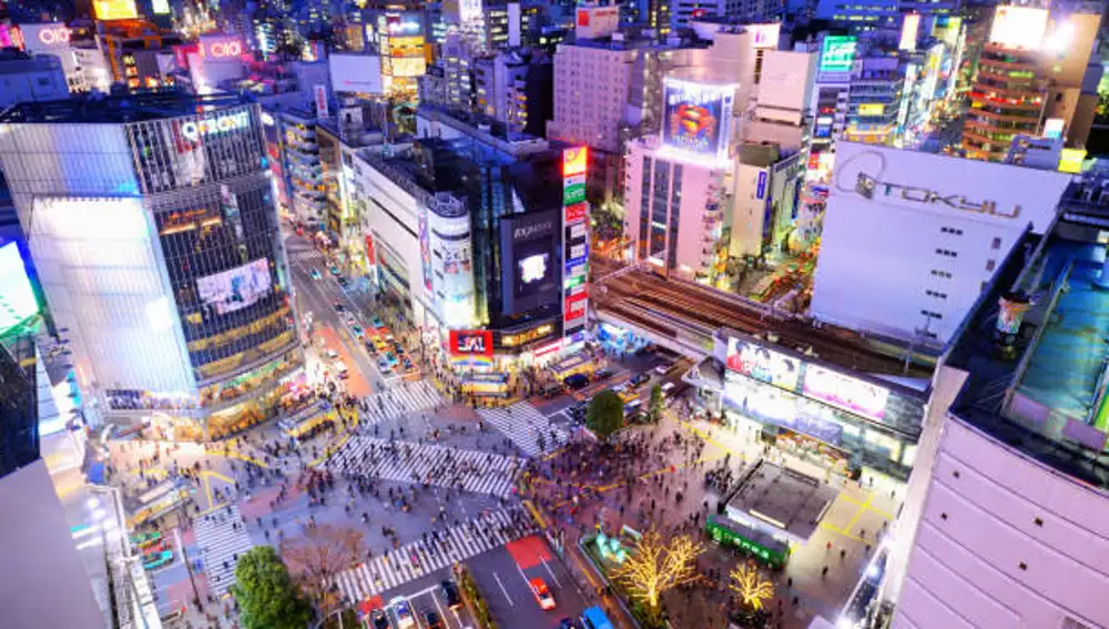 Crece de Shibuya en Tokio