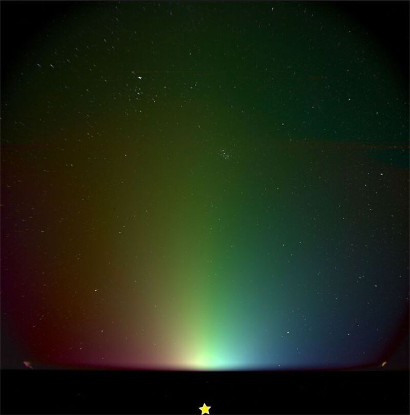 La imagen del primer arcoíris captado en el espacio exterior