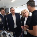 Leticia García junto a Javier Faúndez visita la empresa Marae en Zamora