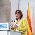 La portavoz del Govern, Sílvia Paneque, en la rueda de prensa posterior al Consell Executiu.