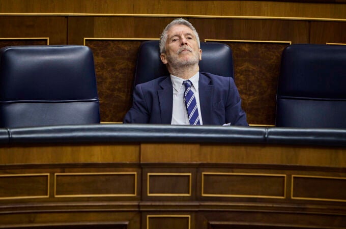 Fernando Grande-Marlaska durante una sesión de control parlamentario al Gobierno, en el Congreso de los Diputados