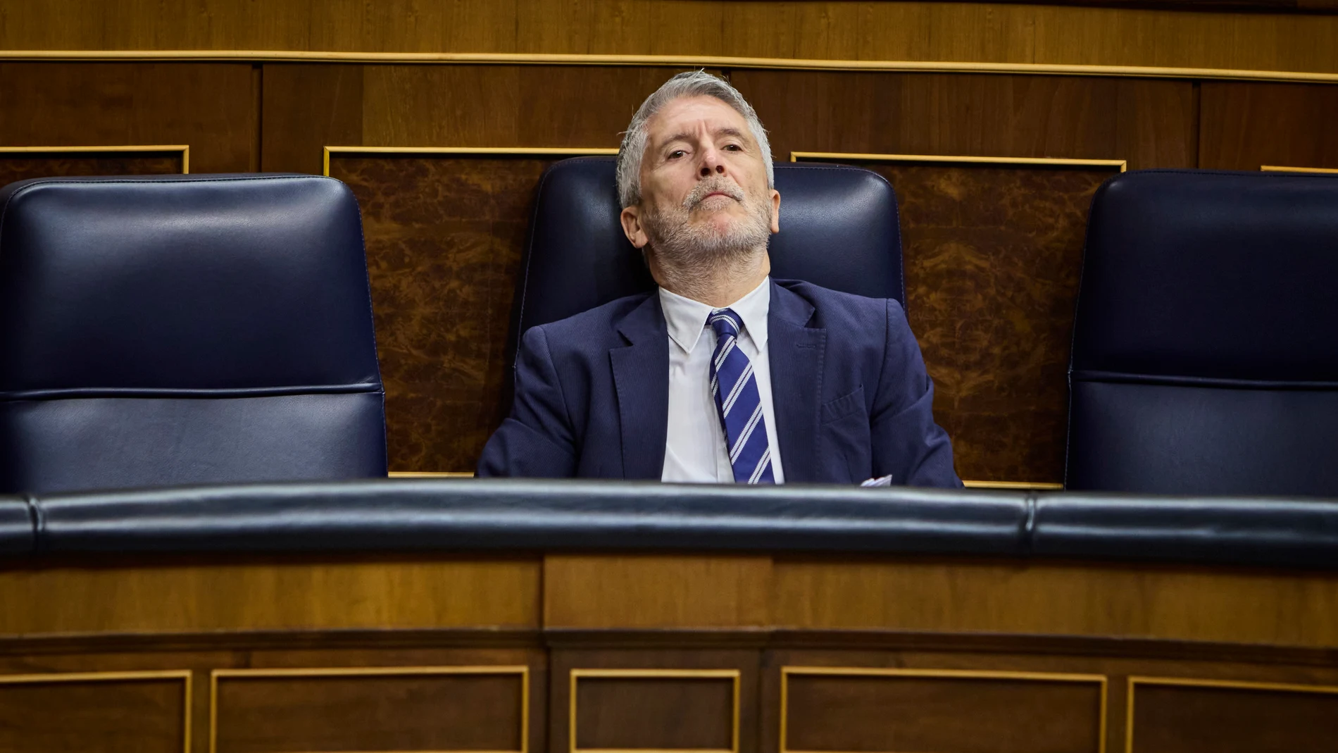 Fernando Grande-Marlaska durante una sesión de control parlamentario al Gobierno, en el Congreso de los Diputados