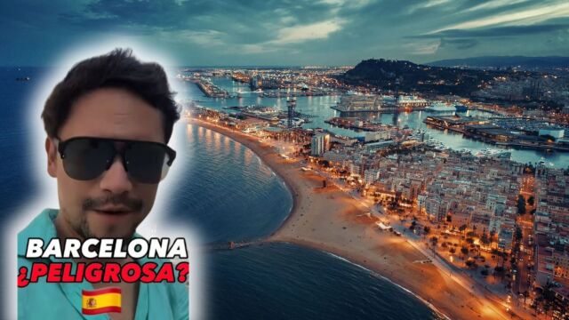 Imagen de Barcelona junto a un influencer