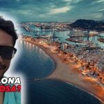 Imagen de Barcelona junto a un influencer
