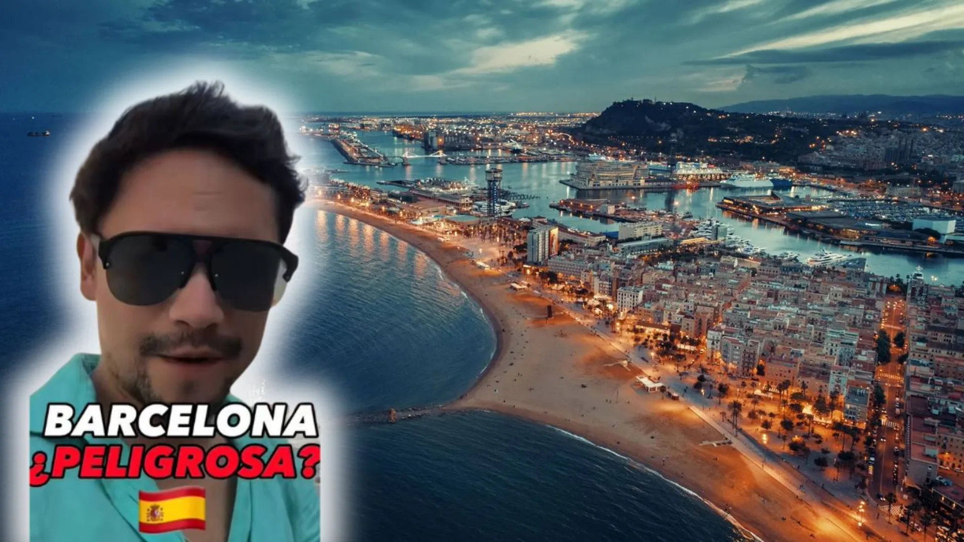 Imagen de Barcelona junto a un influencer