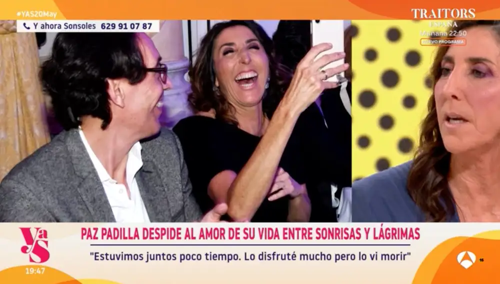 Paz Padilla recuerda a su marido Antonio en 'Y ahora Sonsoles'