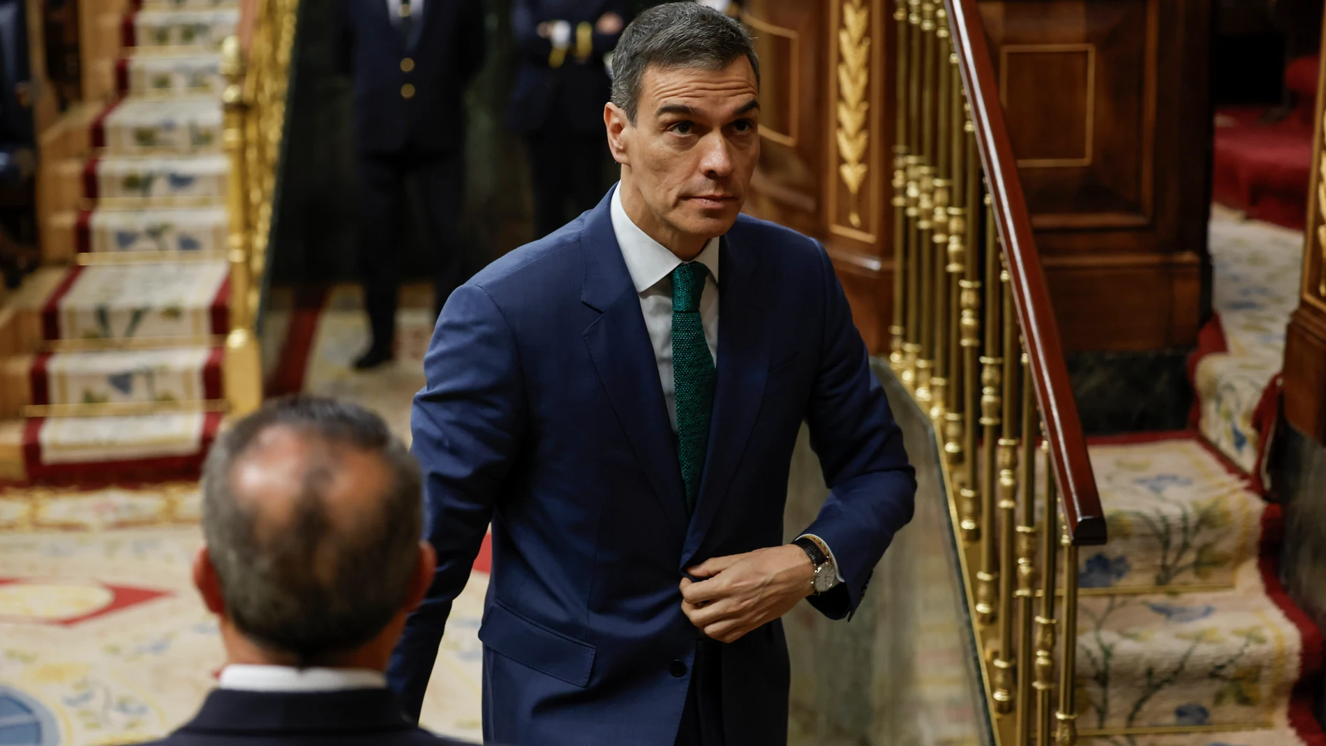 MADRID, 21/05/2025.- El presidente del Gobierno, Pedro Sánchez, en el hemiciclo del Congreso que este miércoles celebra sesión de control al Ejecutivo. EFE/ Mariscal
