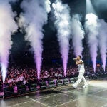 Myke Towers durante su primer concierto en el Movistar Arena de Madrid