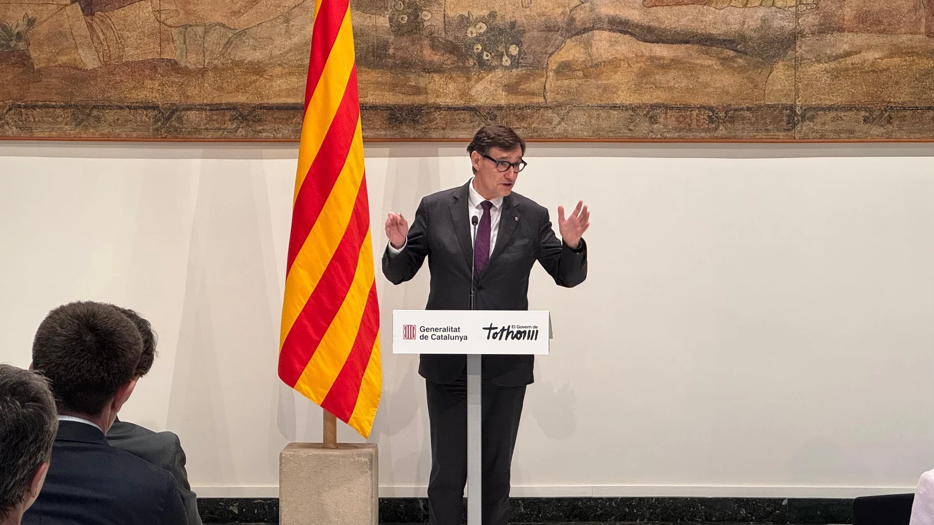 El presidente de la Generalitat, Salvador Illa, este miércoles en la presentación EUROPA PRESS 21/05/2025