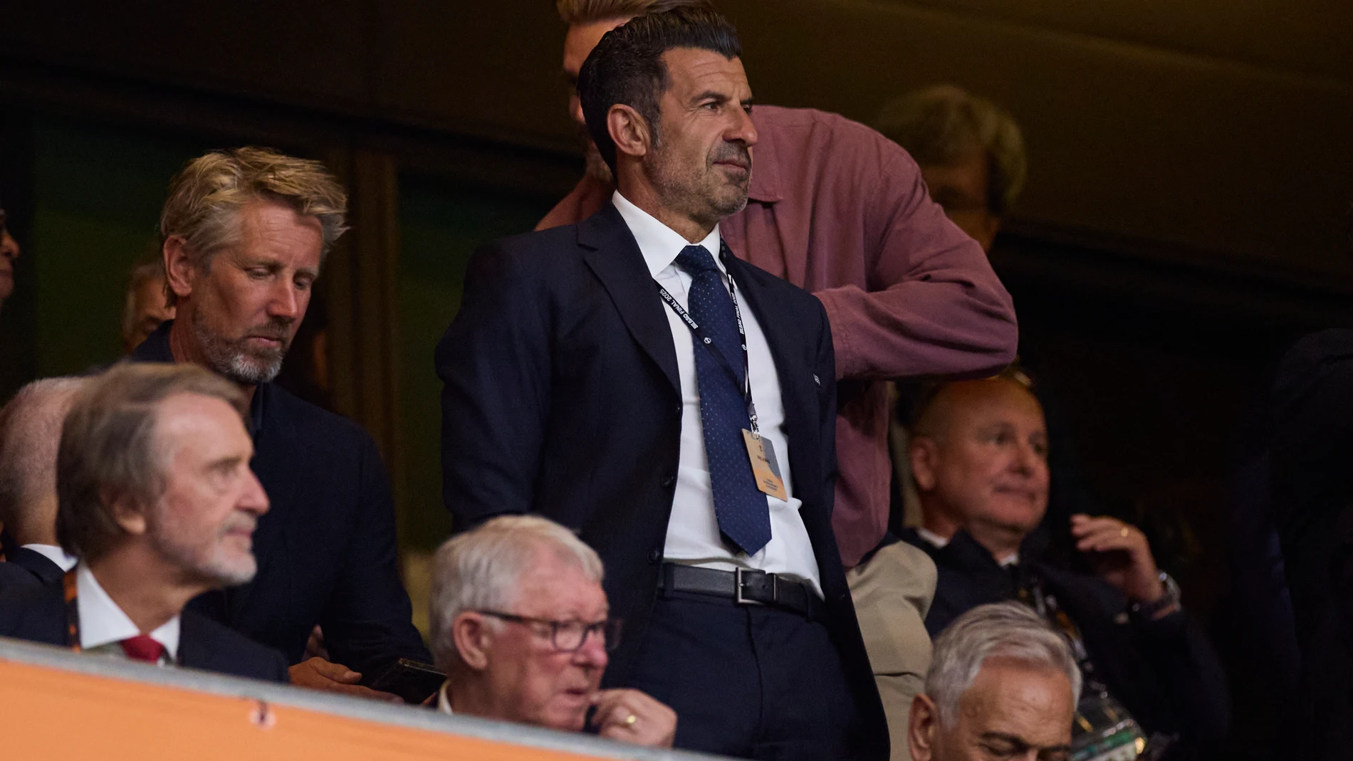 Luis Figo looks on during the UEFA Europa League 2024/25 Final match between Tottenham Hotspur and Manchester United at San Mames on May 17, 2025, in Bilbao, Spain. AFP7 17/05/2025 ONLY FOR USE IN SPAIN