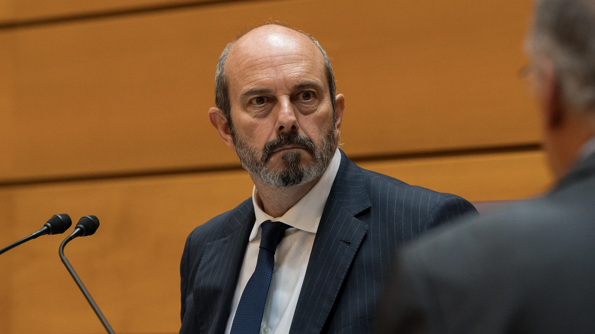 El presidente del Senado, Pedro Rollán, durante una sesión plenaria en el Senado, a 21 de mayo de 2025, en Madrid (España). Aagesen comparece en el Senado sobre el apagón del 28 de abril que afectó a la península. Asimismo, el PP tiene previsto aprobar en el pleno la creación de la comisión de investigación sobre lasresponsabilidades en la gestión del apagón energético que sufrió la Península Ibérica el pasado 28 de abril. 21 MAYO 2025 Diego Radamés / Europa Press 21/05/2025
