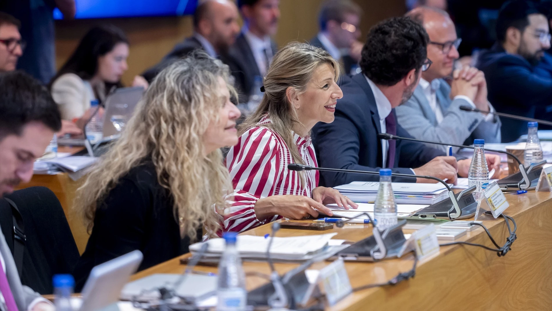 Yolanda Díaz, durante la sectorial