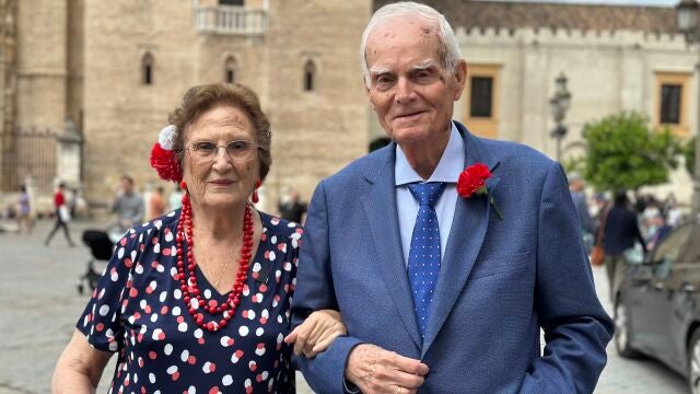 Rafaela y Enrique en la Feria de Sevilla