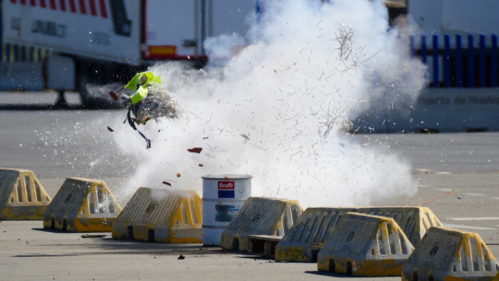 Una explosión en el marco del ejercicio
