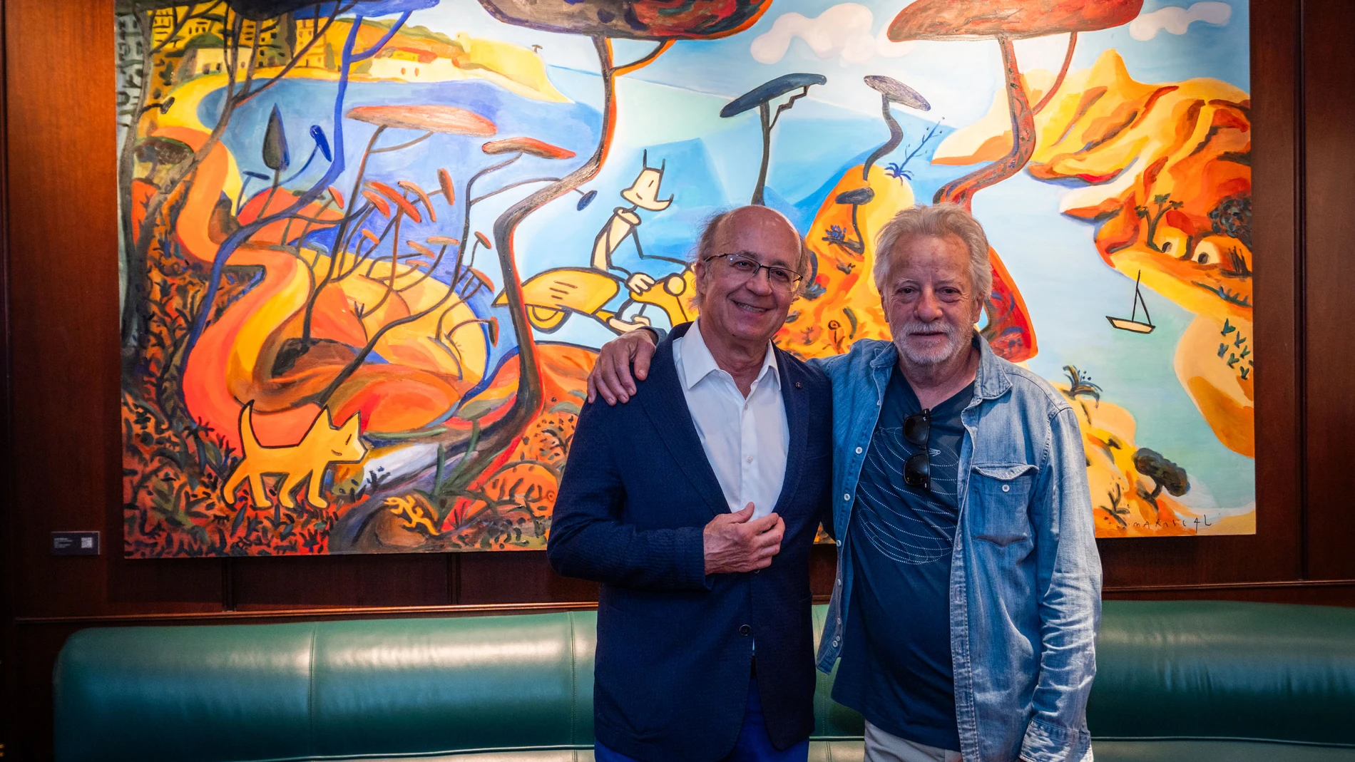 Javier de las Muelas y Javier Mariscal en Dry Martini