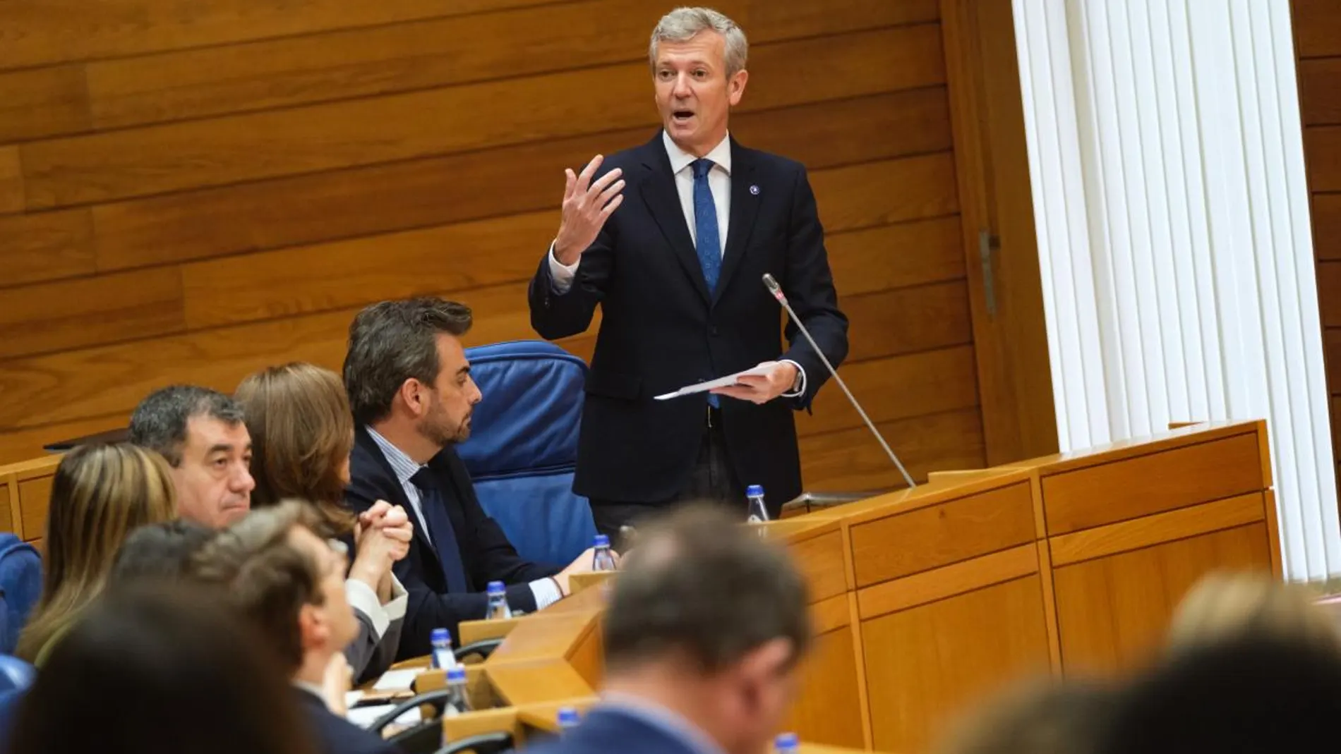 Alfonso Rueda, en el Parlamento de Galicia