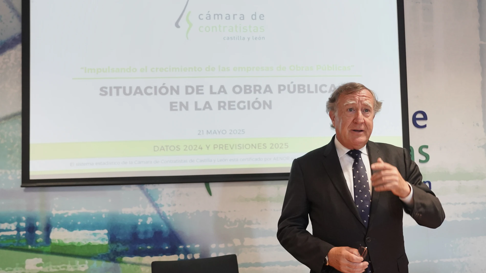 Enrique Pascual, presidente de los contratistas de Castilla y León, hace balance dela obra pública licitada en 2024