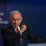 Israeli Prime Minister Netanyahu addresses press conference in Jerusalem