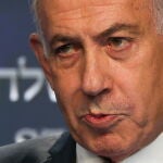 Israeli Prime Minister Netanyahu addresses press conference in Jerusalem