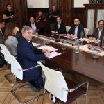 Sanz Merino durante la reunión con el presidente de Renfe