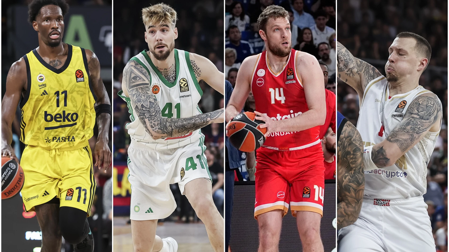 Nigel Hayes-Davis, Juancho Hernangómez, Sasha Vezenkov y Daniel Theis, protagonistas de la Final Four