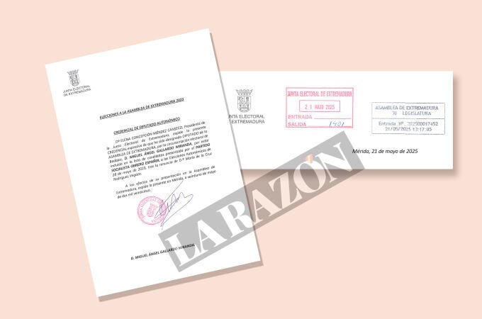 El acta que esgrime Gallardo para probar que es aforado 