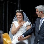 La princesa Alexandra y Nicolas Bagory el día de su boda