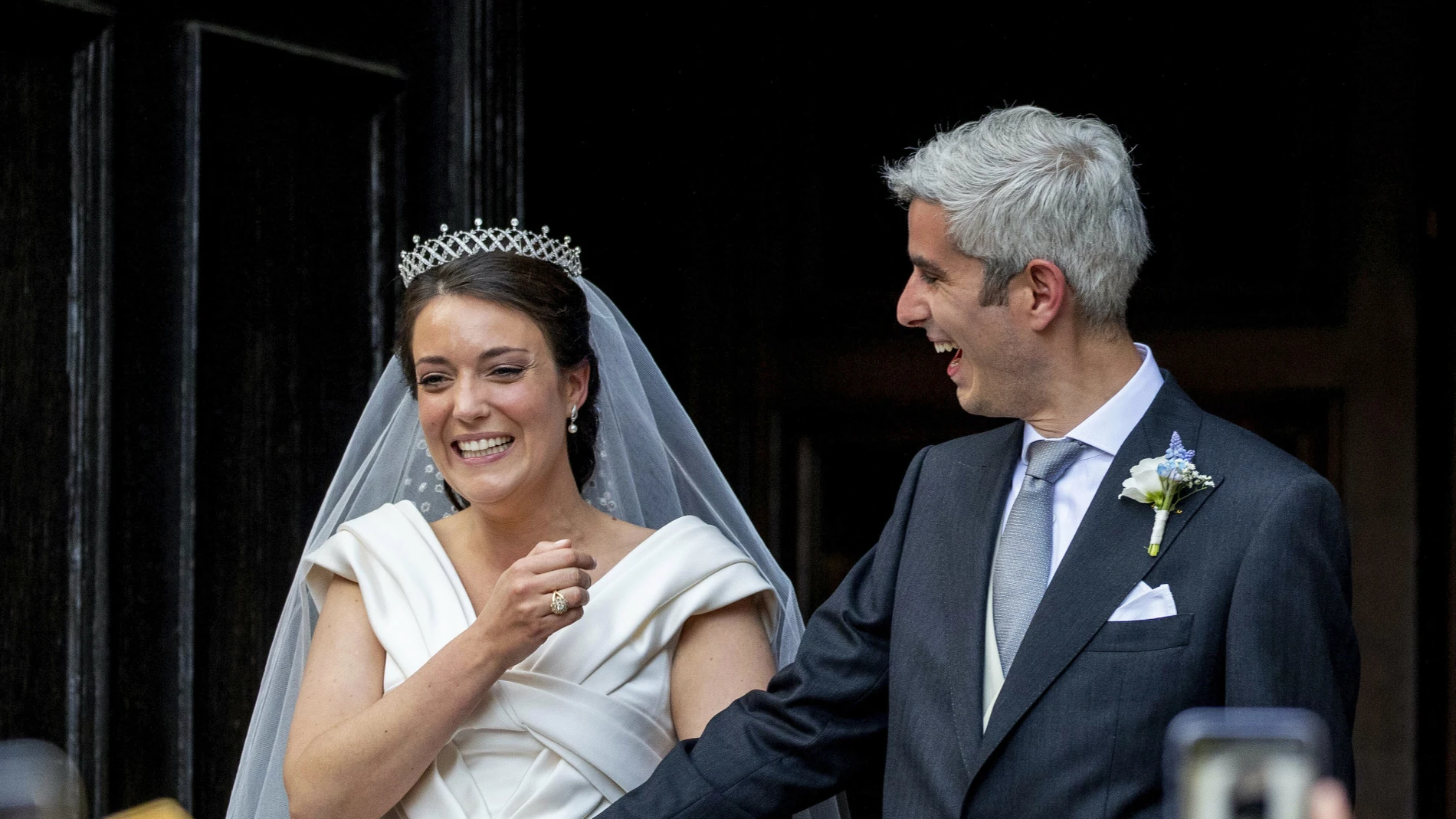 La princesa Alexandra y Nicolas Bagory el día de su boda