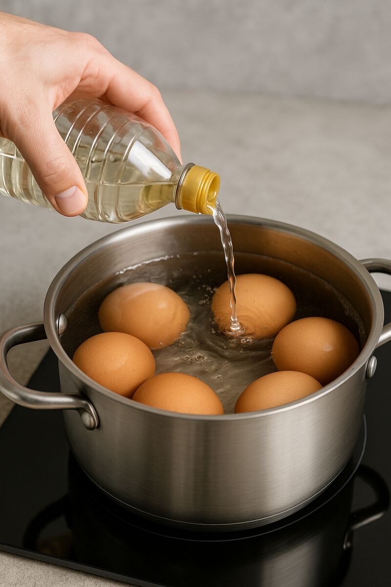 ¿Por qué es mejor hervir los huevos con un chorro de vinagre en el agua?