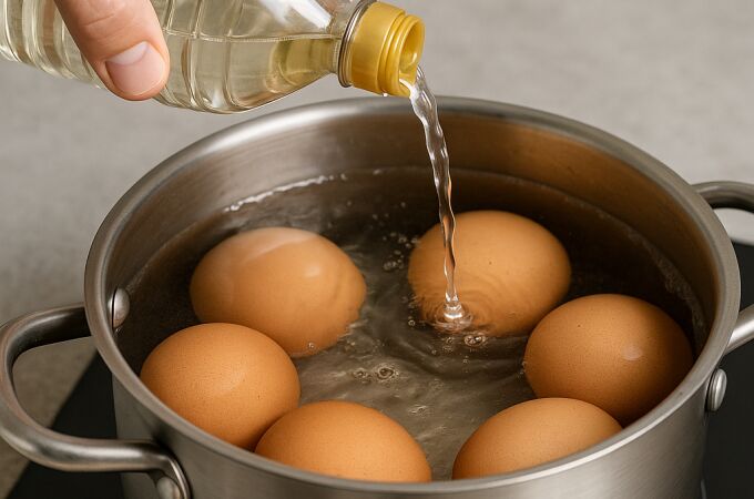 ¿Por qué es mejor hervir los huevos con un chorro de vinagre en el agua?