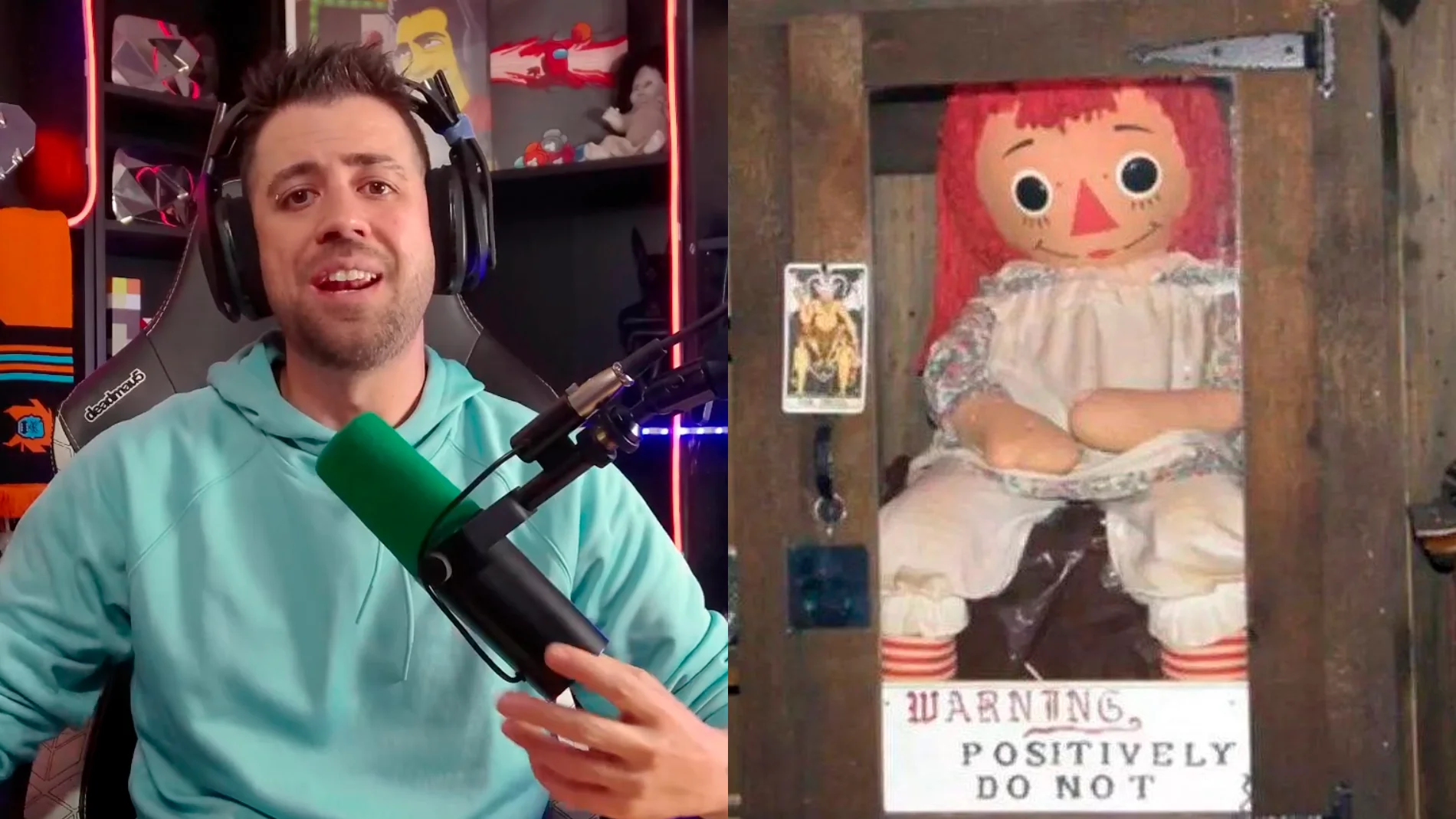 Auronplay asegura que no le tiene ningún miedo a la famosa muñeca Annabelle: "Yo pagaría por tocarla"