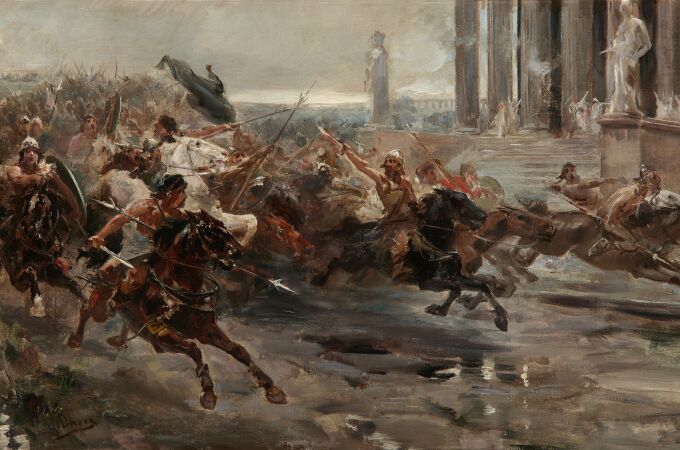 'La invasión de los bárbaros', óleo de Ulpiano Checa
