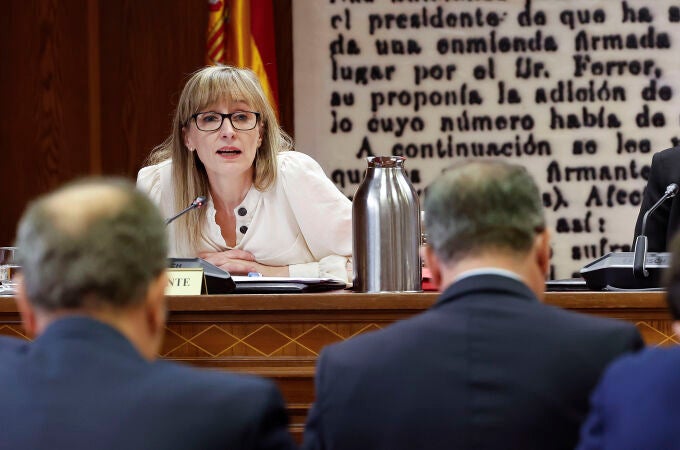 Virginia Barbancho, trabajadora de Tragsatec vinculada a la contratación laboral de Jésica Rodríguez, comparece en la comisión de investigación del Senado sobre el caso Koldo