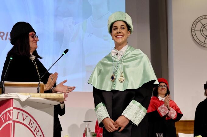 Carolina Marín en la Universidad de Huelva
