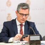 El ministro de Presidencia, Justicia y Relaciones con las Cortes, Félix Bolaños, comparece este viernes en la 