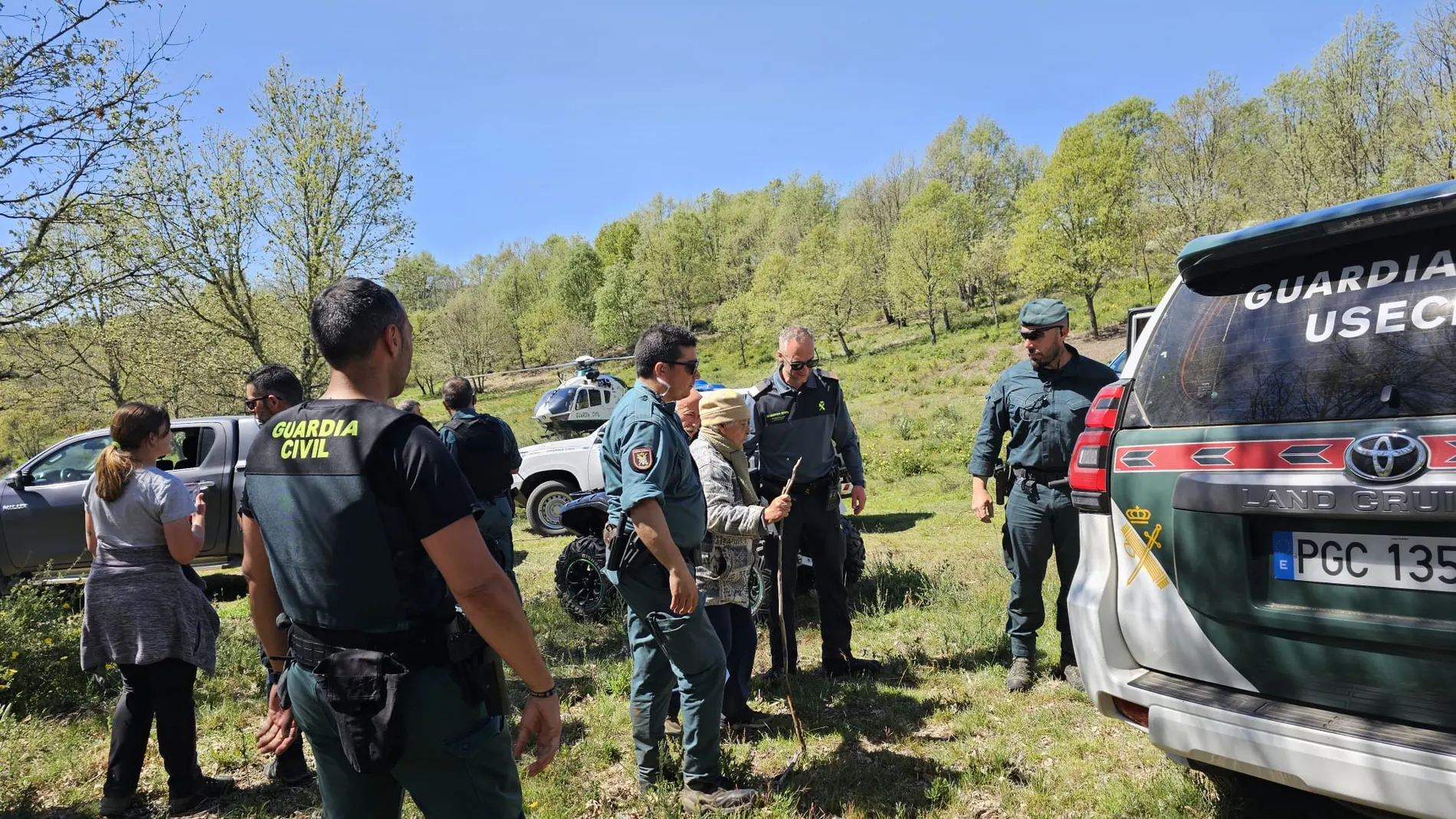 Localizan en buen estado de salud y tras pasar la noche en unos matorrales a la octogenaria desaparecida en Sanabria