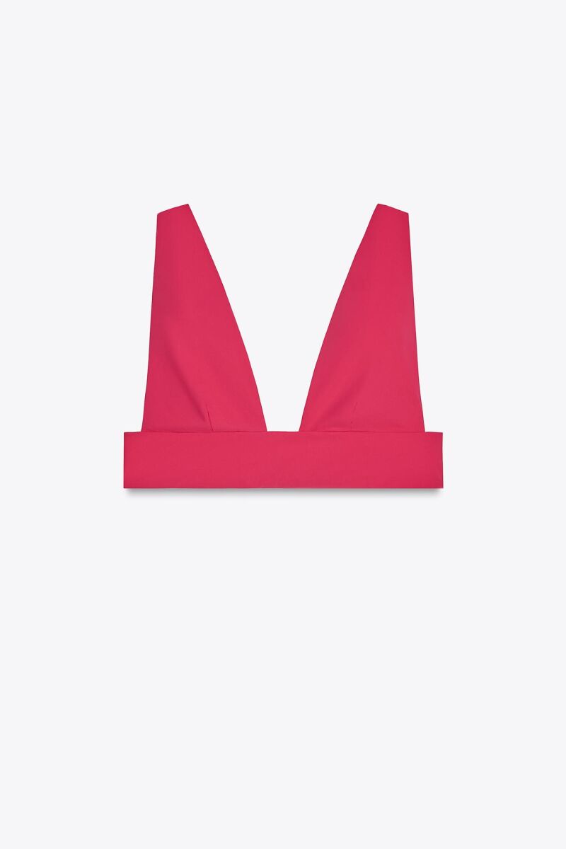 Top bikini triangular.