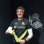El entrenador de la Real Sociedad, Imanol Alguacil, ofrece su última rueda de prensa como técnico blanquiazul en San Sebastián