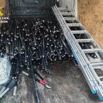 La Guardia Civil detiene a los 6 miembros de un grupo criminal dedicado al robo de cable de cobre en varios puntos de la provincia de A Coruña.