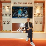 Rafa Nadal, en el espacio dedicado a Roland Garros en el museo de su academia en Manacor