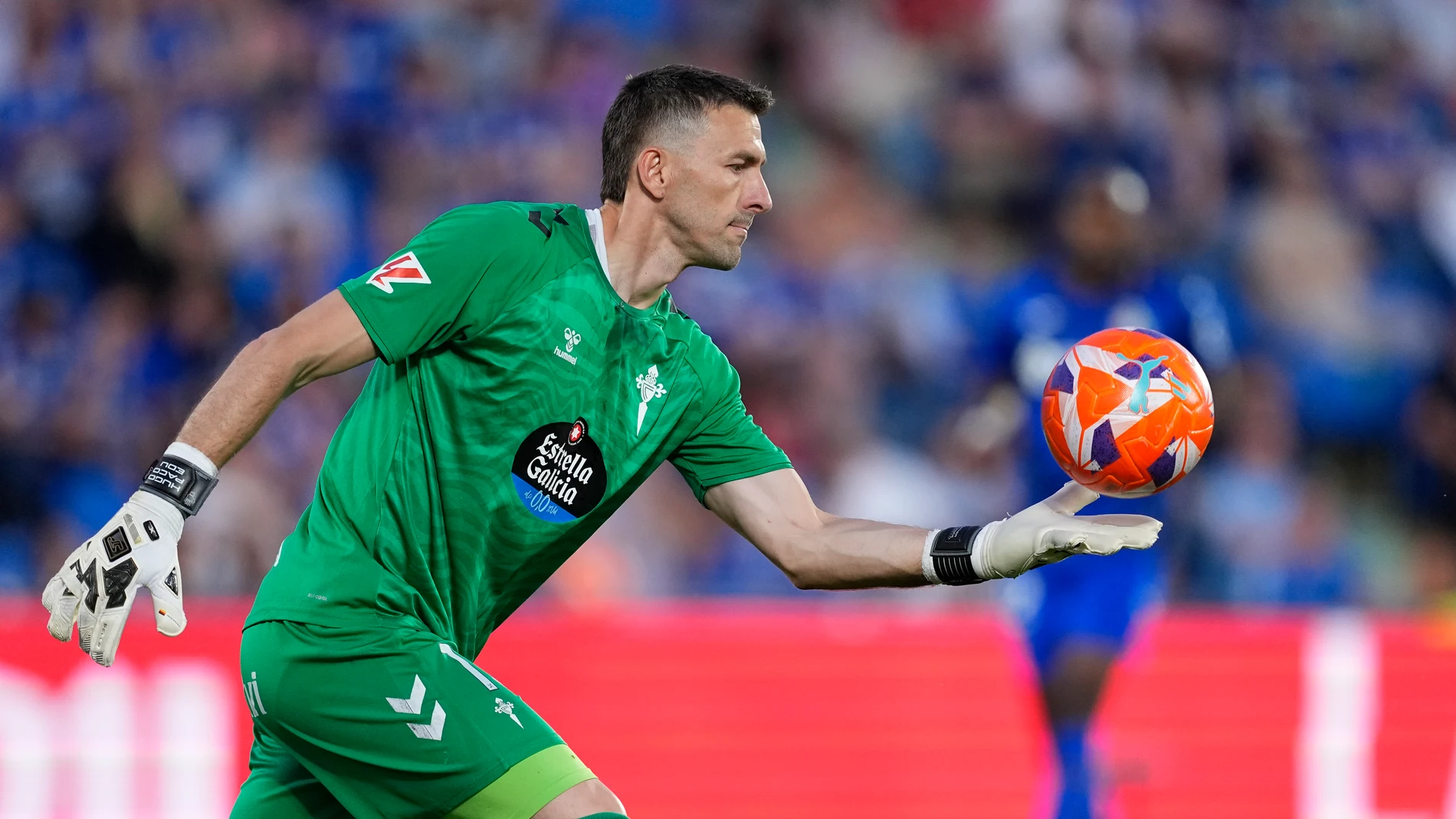 Vicente Guaita of Celta de Vigo in action during the Spanish League, LaLiga EA Sports, football match played between Getafe CF and RC Celta de Vigo at Coliseum de Getafe on May 24, 2025, in Getafe, Madrid, Spain. AFP7 24/05/2025 ONLY FOR USE IN SPAIN