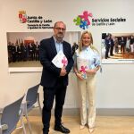 El alcalde de Ponferrada, Marco Morala, y la concejal de Bienestar Social y Familia, Alexandra Rivas